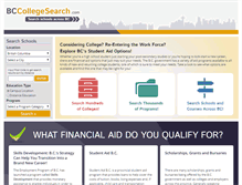 Tablet Screenshot of bccollegesearch.com